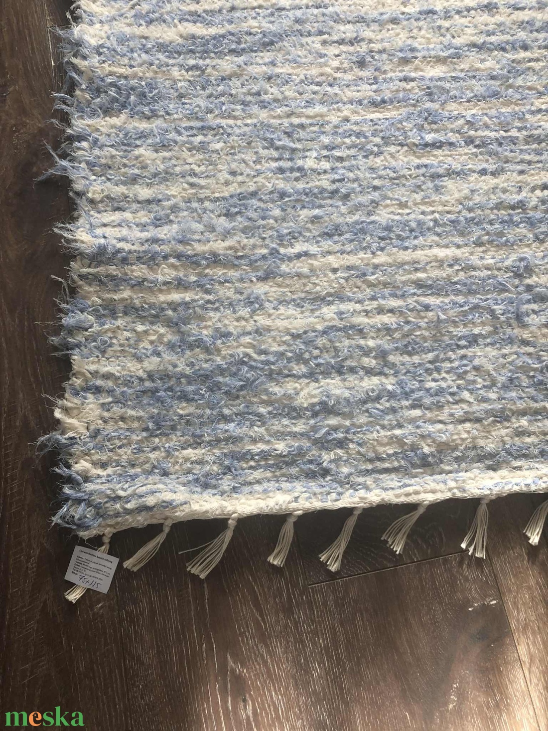 fehér-tarka színű, puha, vastag szőnyeg - otthon & életmód - lakástextil - szőnyeg - szövött szőnyeg - Meska.hu