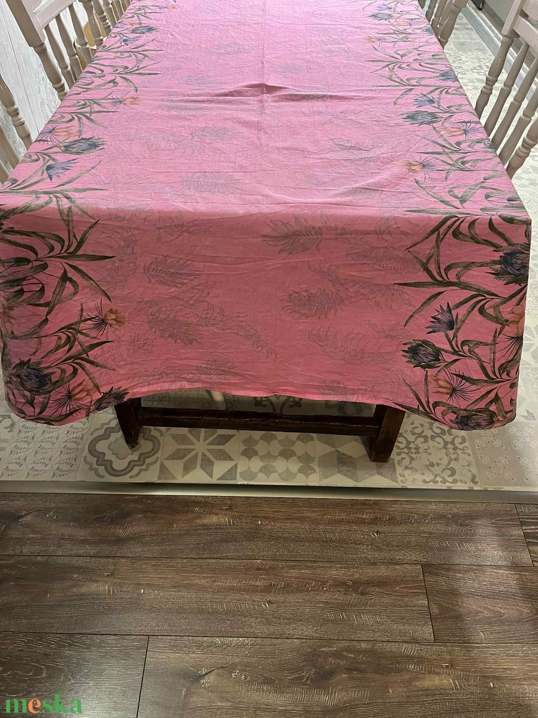 Pasztellvirágos asztalterítő - otthon & életmód - lakástextil - abrosz, terítő - asztalközép terítő - Meska.hu