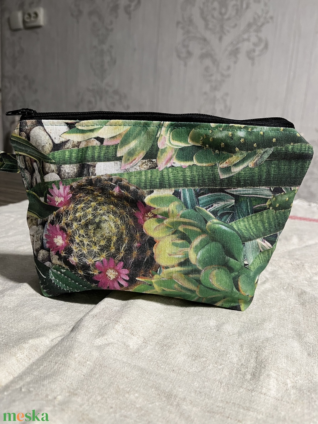 Kaktuszmintás neszeszer - táska & tok - pénztárca & más tok - kártyatartó & irattartó - Meska.hu