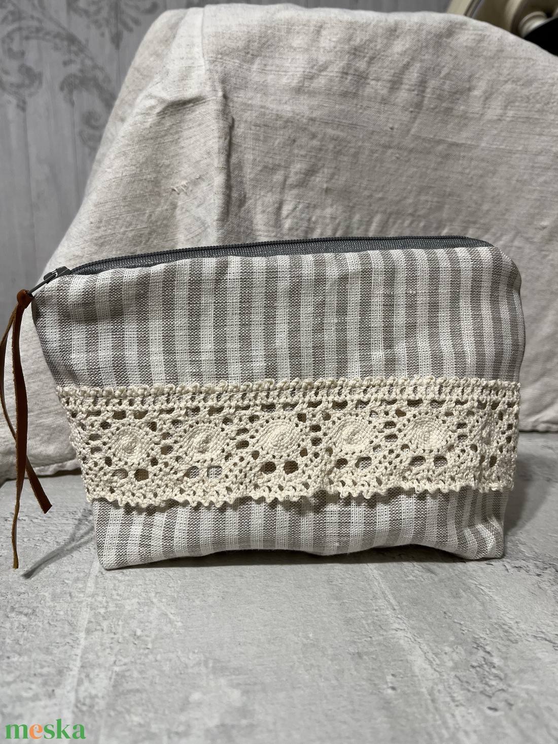 Pamutcsipkés neszeszer - táska & tok - pénztárca & más tok - kártyatartó & irattartó - Meska.hu