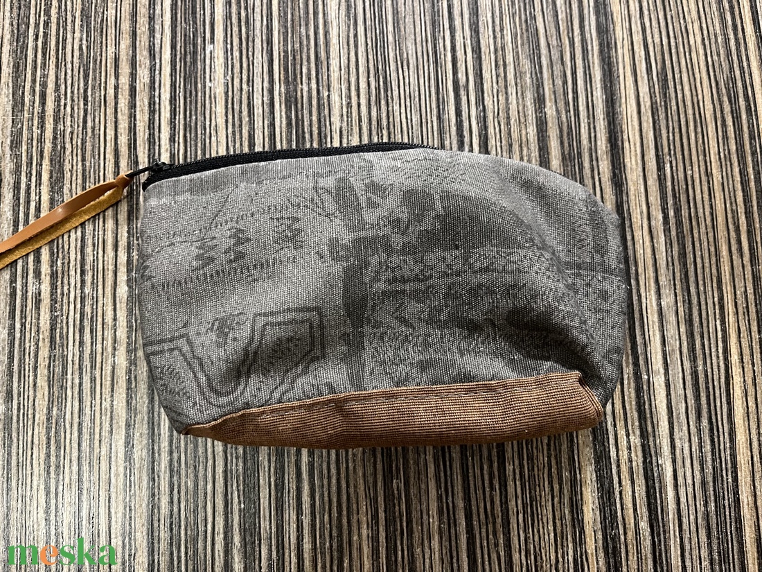 szürke neszeszer - táska & tok - pénztárca & más tok - kártyatartó & irattartó - Meska.hu