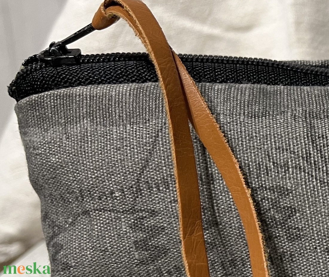 szürke neszeszer - táska & tok - pénztárca & más tok - kártyatartó & irattartó - Meska.hu