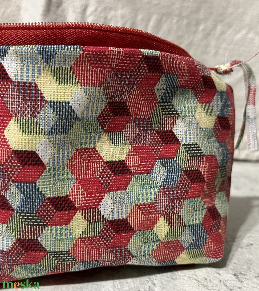 piros neszeszer - táska & tok - pénztárca & más tok - kártyatartó & irattartó - Meska.hu