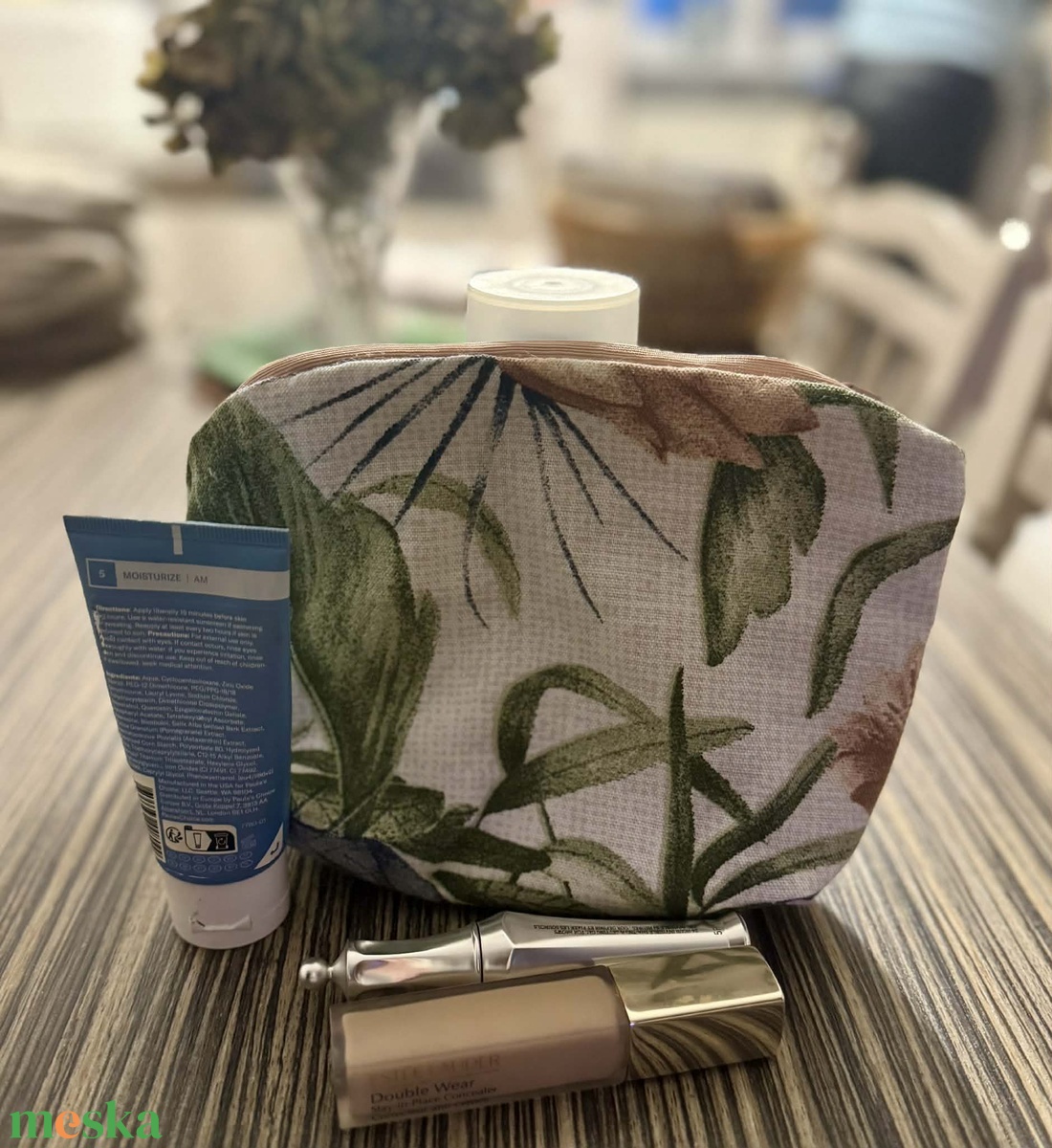 Pamutcsipkés neszeszer - táska & tok - pénztárca & más tok - kártyatartó & irattartó - Meska.hu