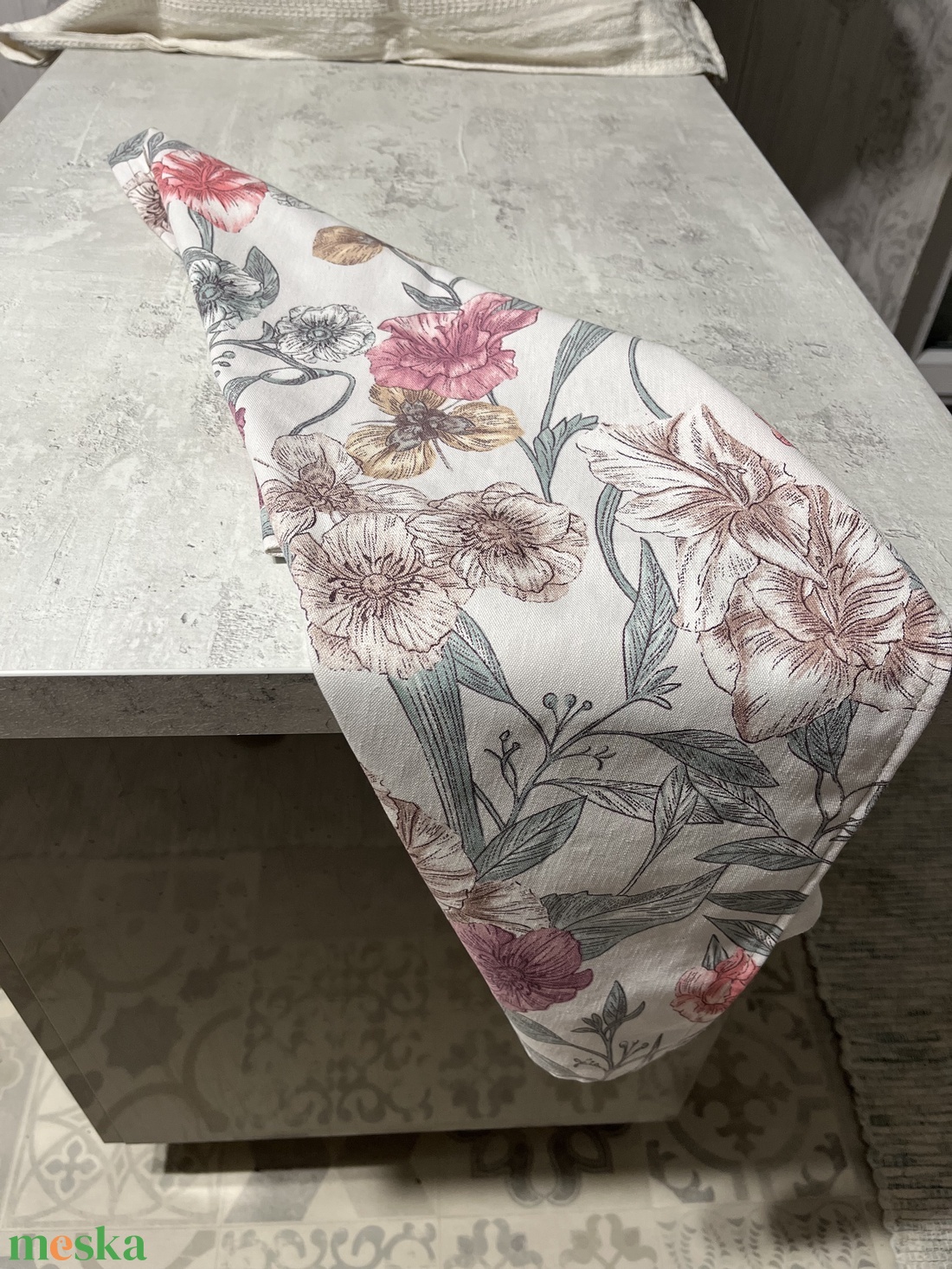 Pasztell virágos pamut kéztörlő, törölköző - otthon & életmód - konyhafelszerelés, tálalás - konyhai textil - konyharuha & törlőkendő - Meska.hu