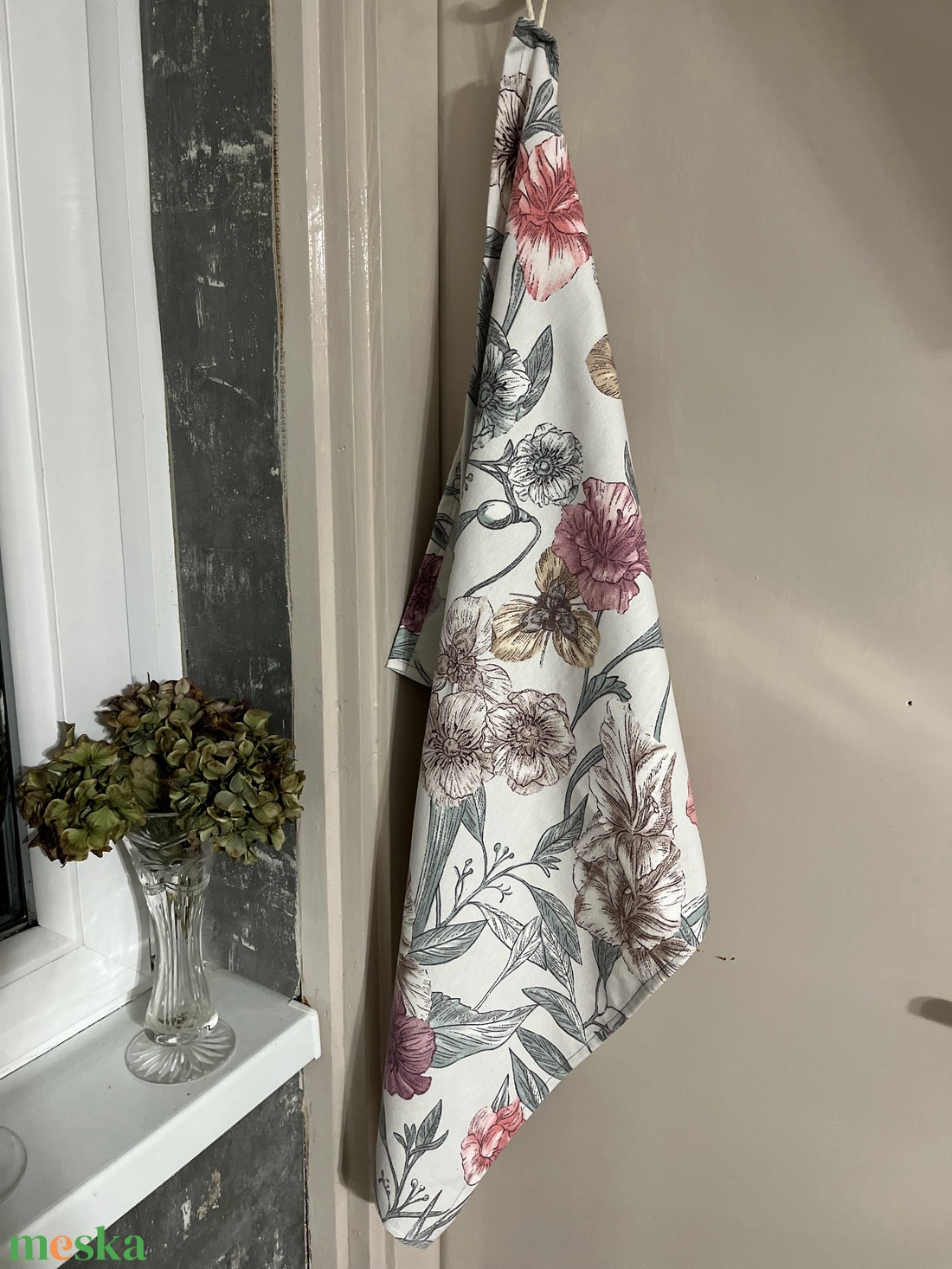 Pasztell virágos pamut kéztörlő, törölköző - otthon & életmód - konyhafelszerelés, tálalás - konyhai textil - konyharuha & törlőkendő - Meska.hu