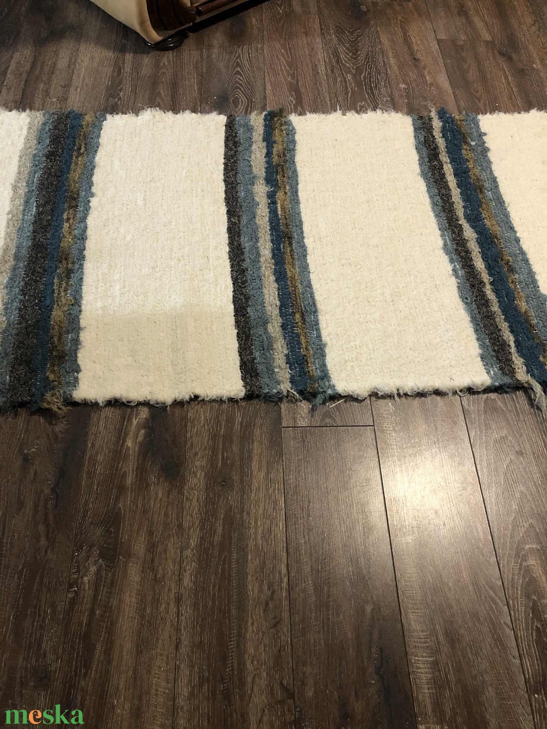 Csíkos puha, vastag szőnyeg - otthon & életmód - lakástextil - szőnyeg - szövött szőnyeg - Meska.hu