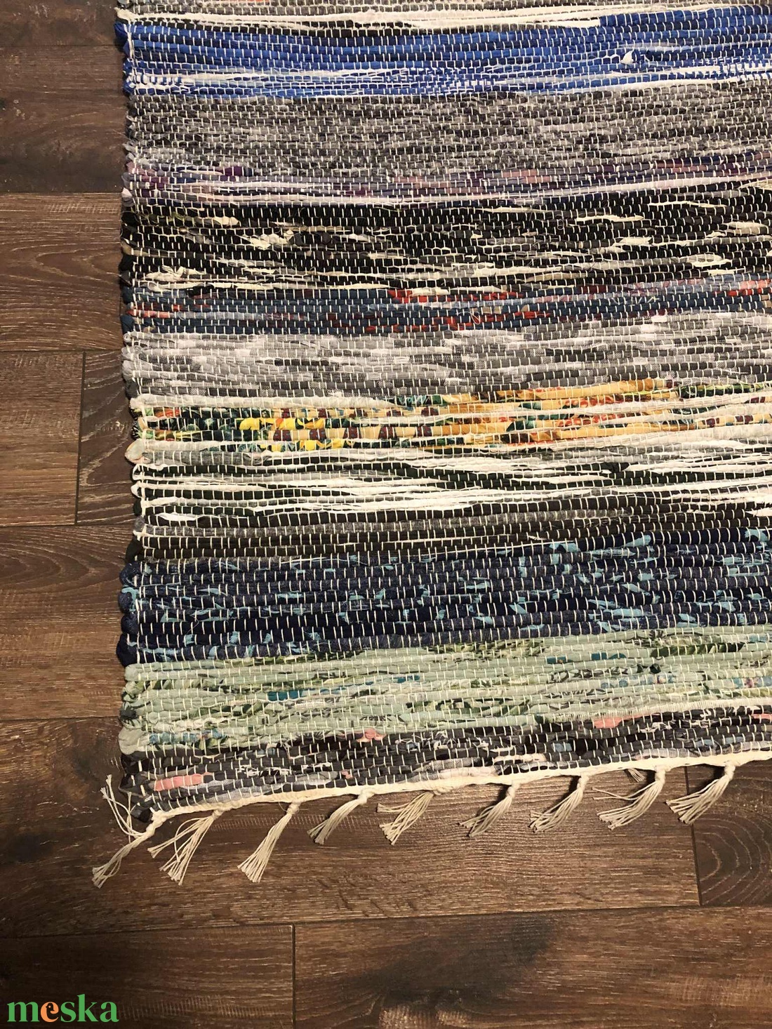 Tarka rongyszőnyeg - otthon & életmód - lakástextil - szőnyeg - szövött szőnyeg - Meska.hu