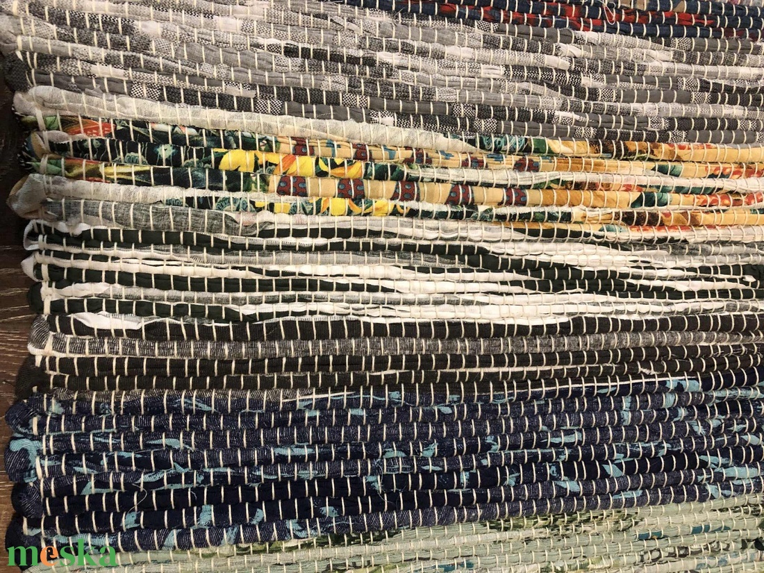 Tarka rongyszőnyeg - otthon & életmód - lakástextil - szőnyeg - szövött szőnyeg - Meska.hu