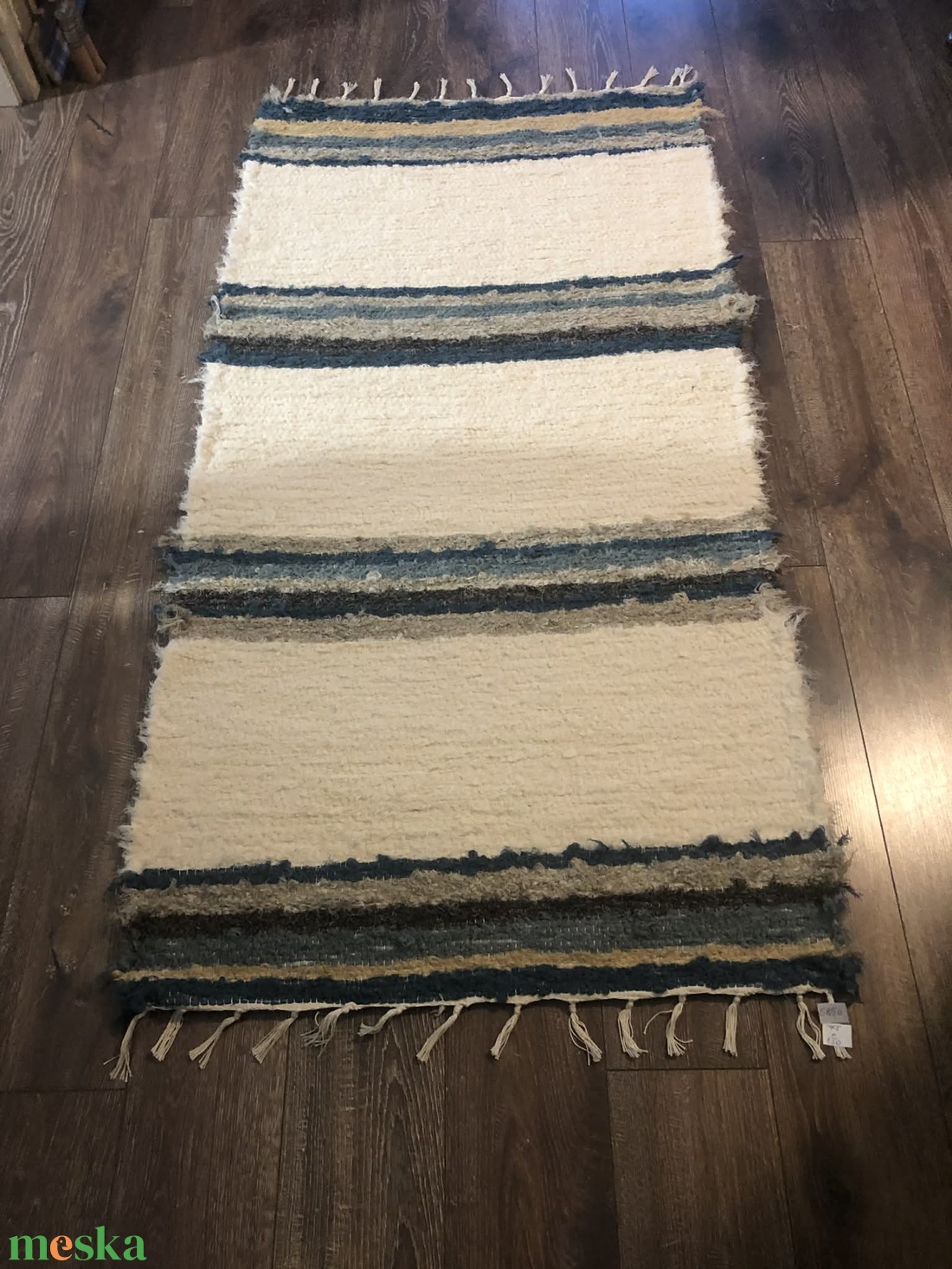 Csíkos puha, vastag szőnyeg - otthon & életmód - lakástextil - szőnyeg - szövött szőnyeg - Meska.hu