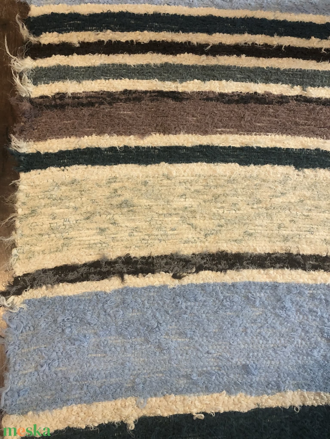 Csíkos puha, vastag szőnyeg - otthon & életmód - lakástextil - szőnyeg - szövött szőnyeg - Meska.hu