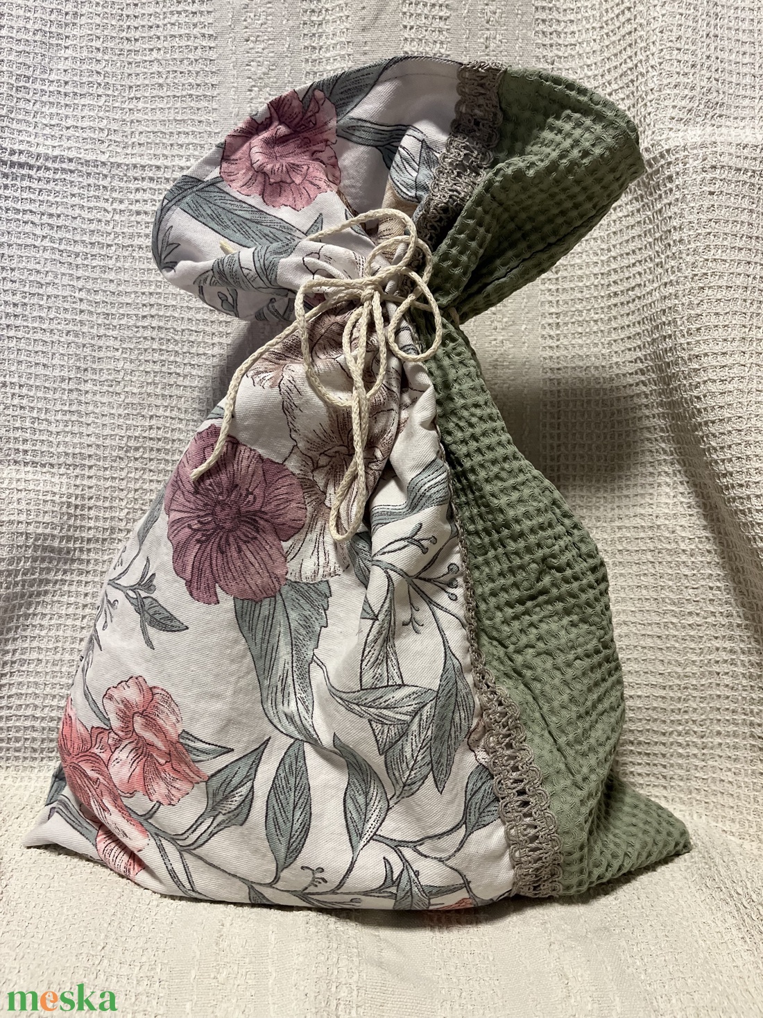 Kenyereszsák frissentartó béléssel - táska & tok - bevásárlás & shopper táska - kenyeres zsák - Meska.hu