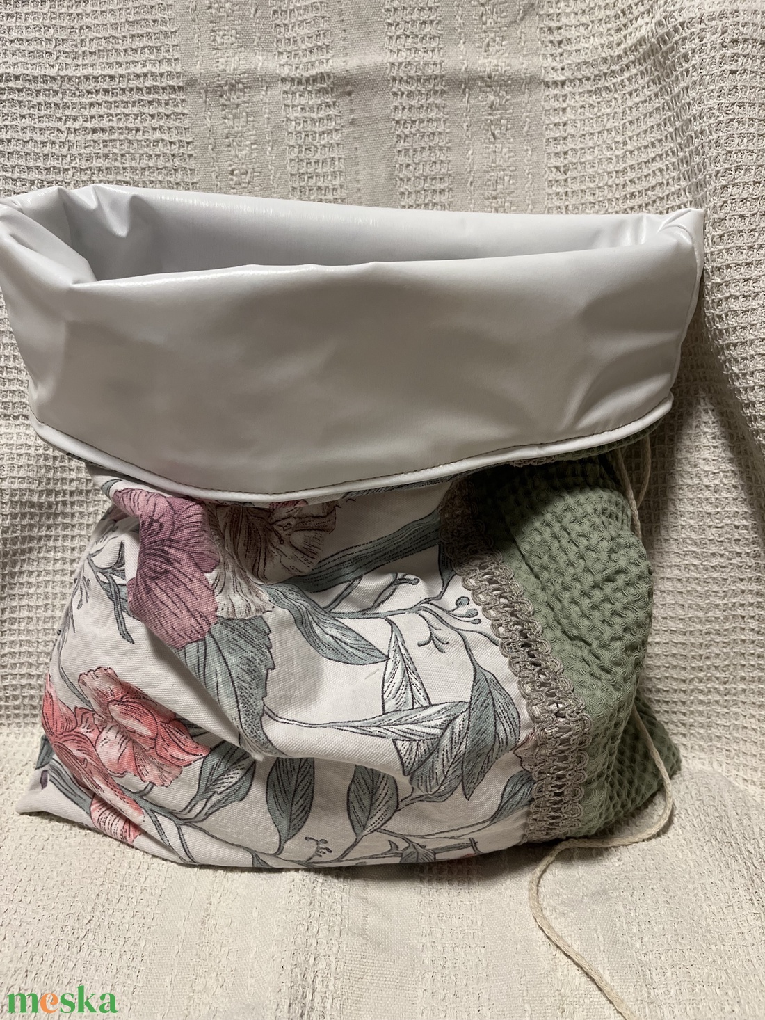 Kenyereszsák frissentartó béléssel - táska & tok - bevásárlás & shopper táska - kenyeres zsák - Meska.hu