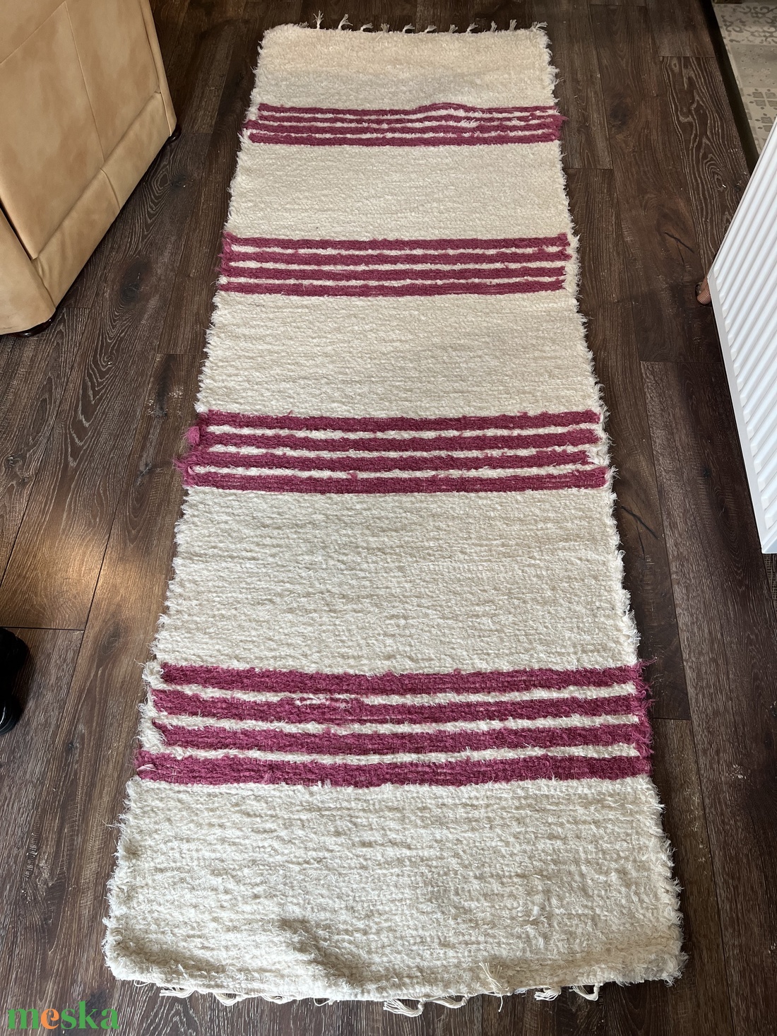 Csíkos puha, vastag szőnyeg - otthon & életmód - lakástextil - szőnyeg - szövött szőnyeg - Meska.hu