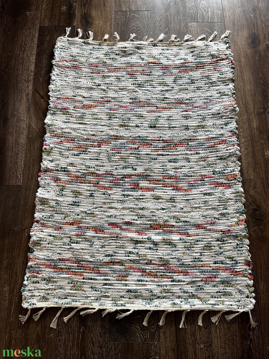 Tarka rongyszőnyeg - otthon & életmód - lakástextil - szőnyeg - szövött szőnyeg - Meska.hu