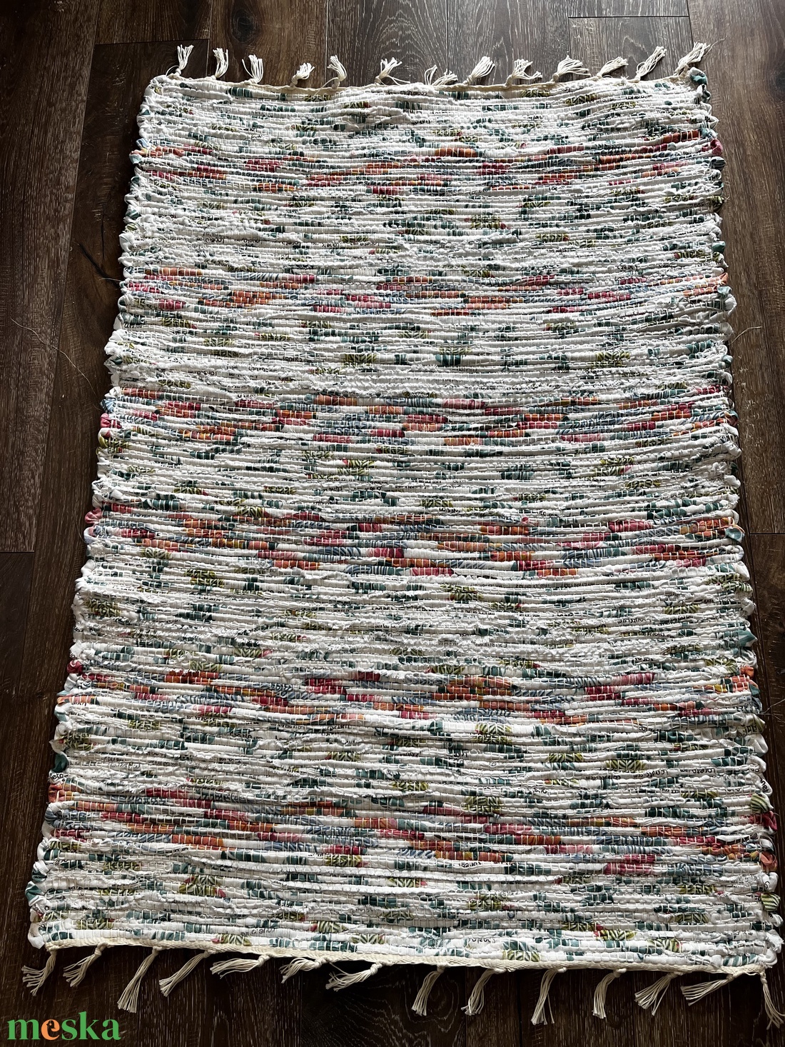 Tarka rongyszőnyeg - otthon & életmód - lakástextil - szőnyeg - szövött szőnyeg - Meska.hu