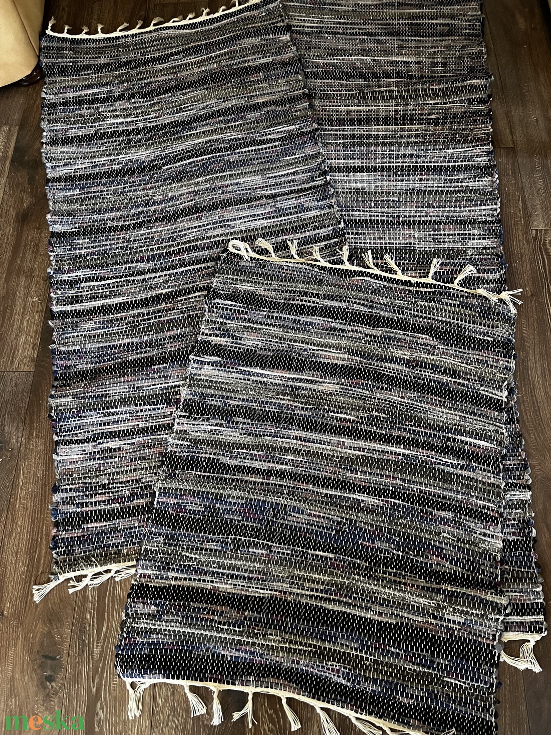 sokszínű rongyszőnyeg - otthon & életmód - lakástextil - szőnyeg - szövött szőnyeg - Meska.hu