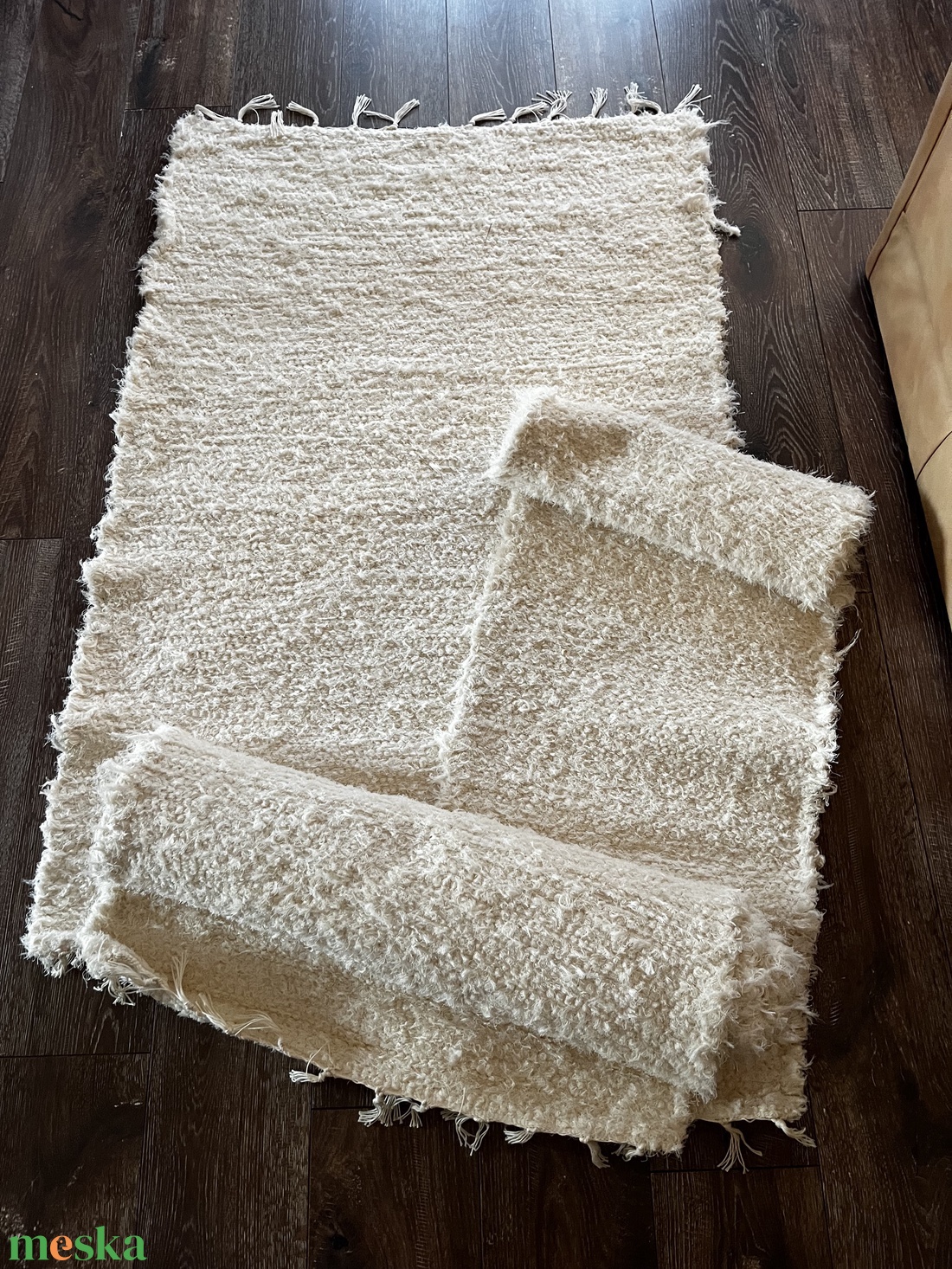 natur színű, puha, vastag szőnyeg - otthon & életmód - lakástextil - szőnyeg - szövött szőnyeg - Meska.hu