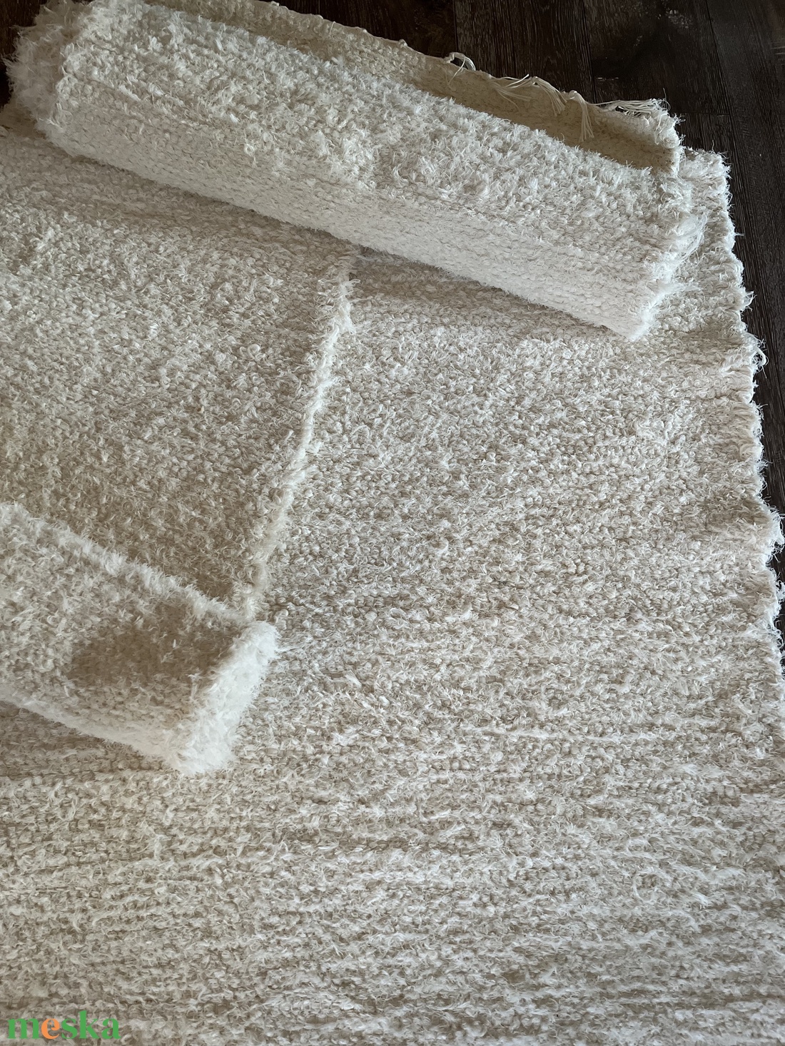 natur színű, puha, vastag szőnyeg - otthon & életmód - lakástextil - szőnyeg - szövött szőnyeg - Meska.hu