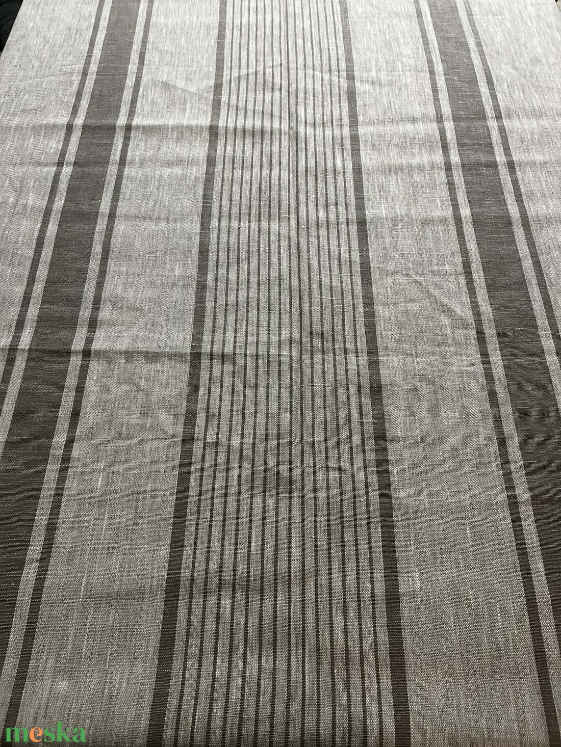 Csíkos lenvászon asztalterítő - otthon & életmód - lakástextil - abrosz, terítő - étkezőabrosz - Meska.hu