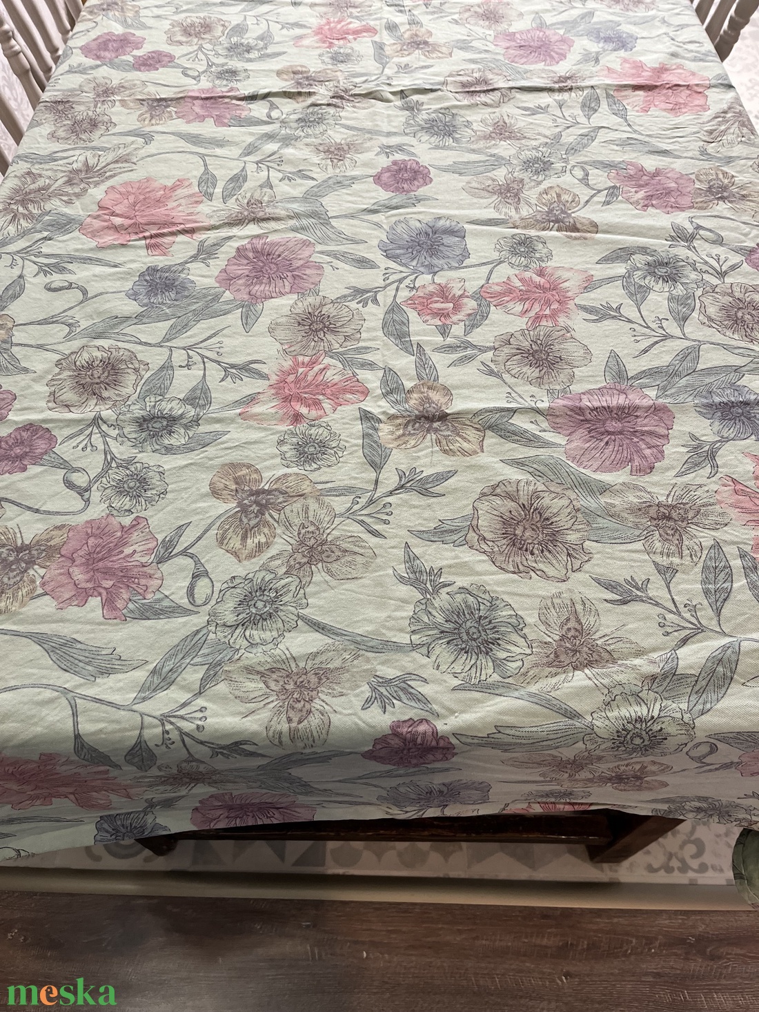 virágos vászon asztalterítő - otthon & életmód - lakástextil - abrosz, terítő - étkezőabrosz - Meska.hu