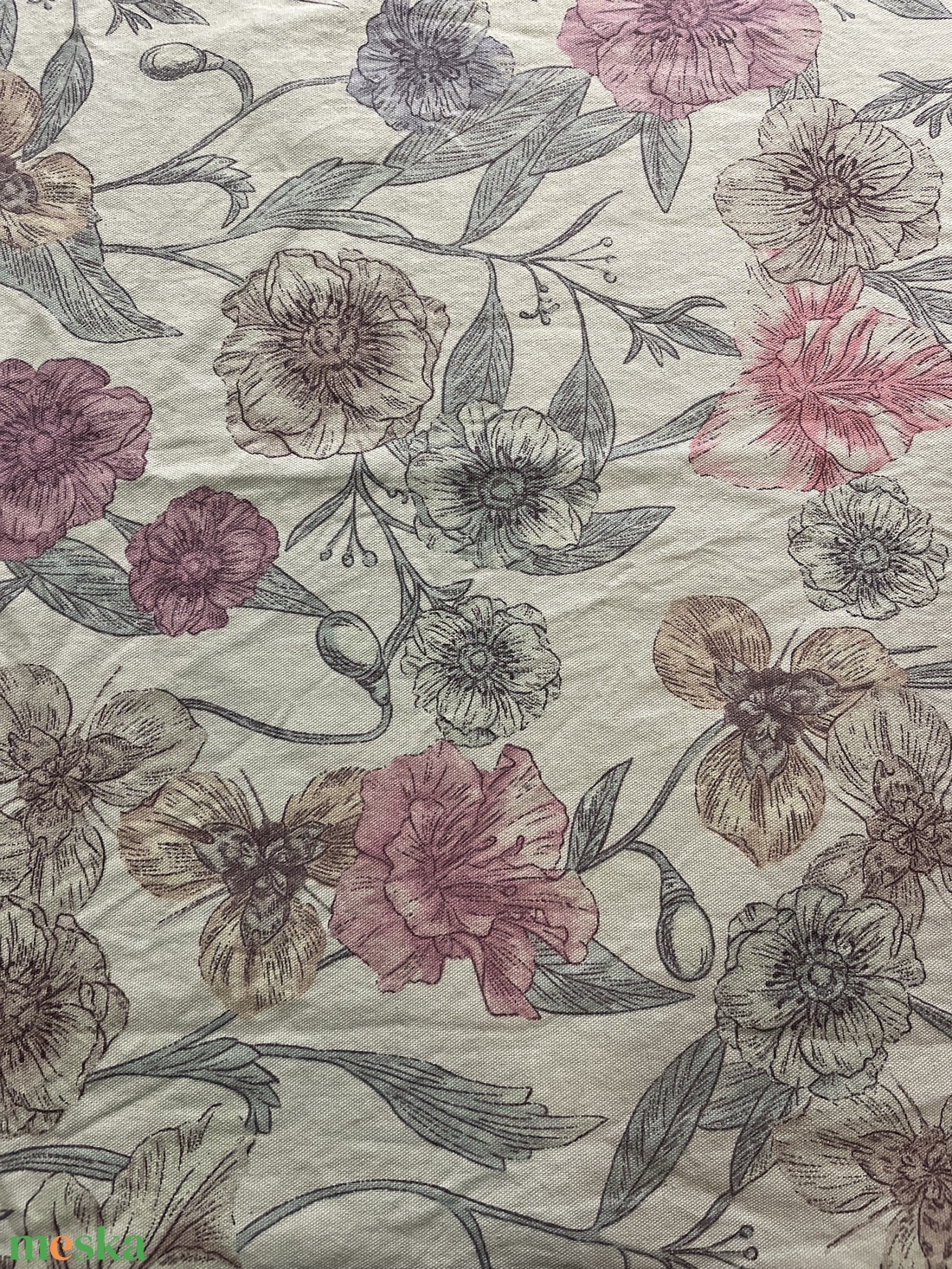 virágos vászon asztalterítő - otthon & életmód - lakástextil - abrosz, terítő - étkezőabrosz - Meska.hu