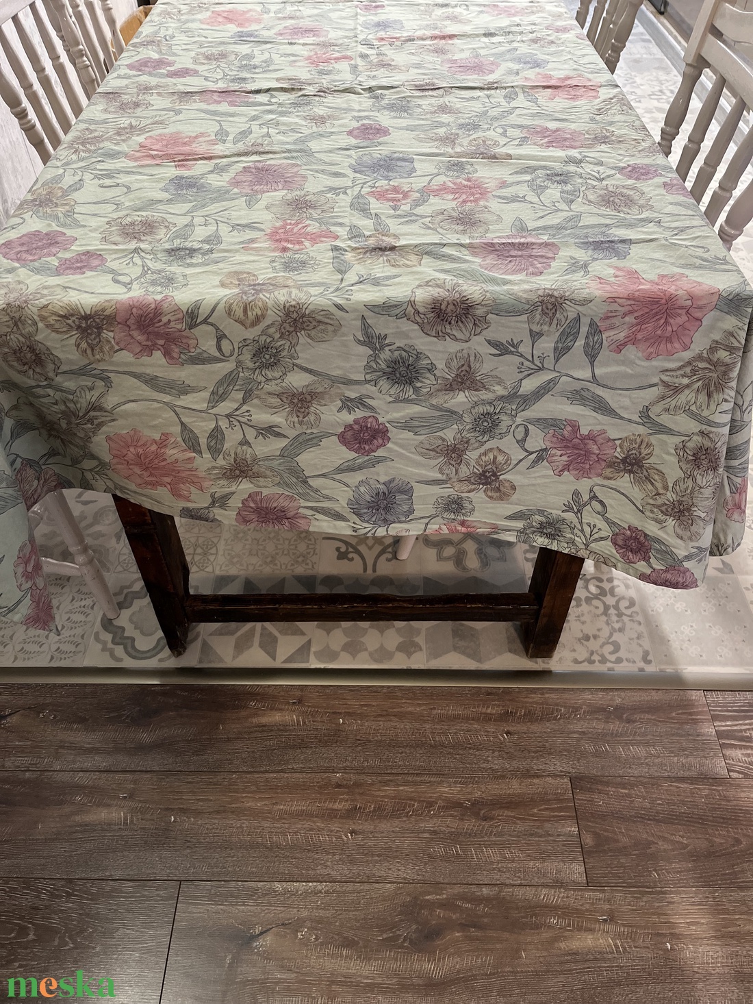 virágos vászon asztalterítő - otthon & életmód - lakástextil - abrosz, terítő - étkezőabrosz - Meska.hu