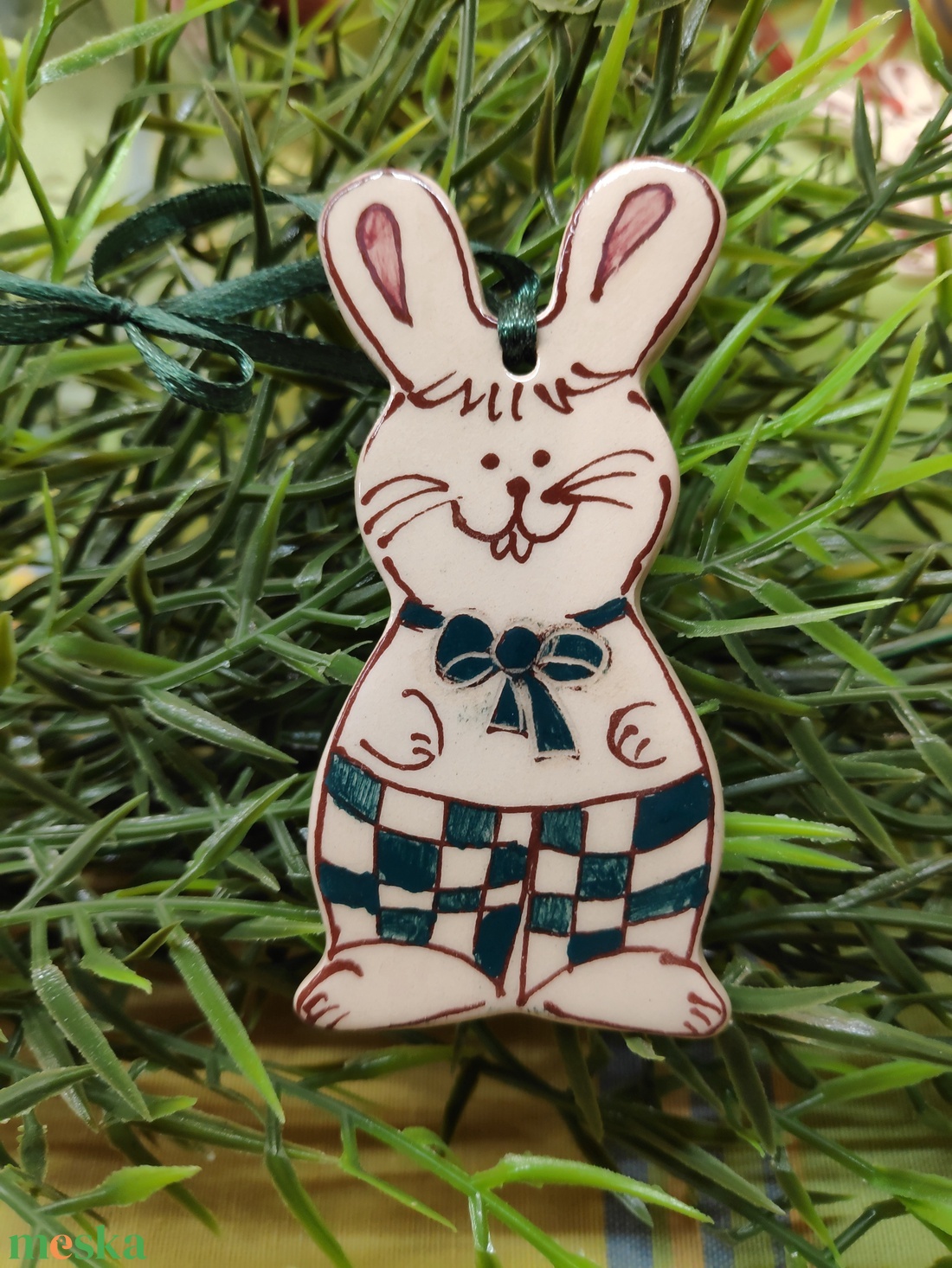 Húsvéti kerámia nyuszi - művészet - szobor - kerámia - Meska.hu