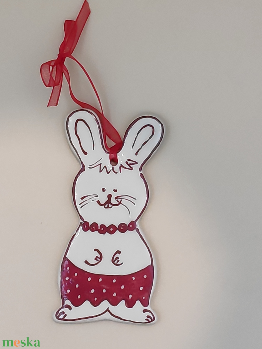 Húsvéti kerámia nyuszi - művészet - szobor - kerámia - Meska.hu