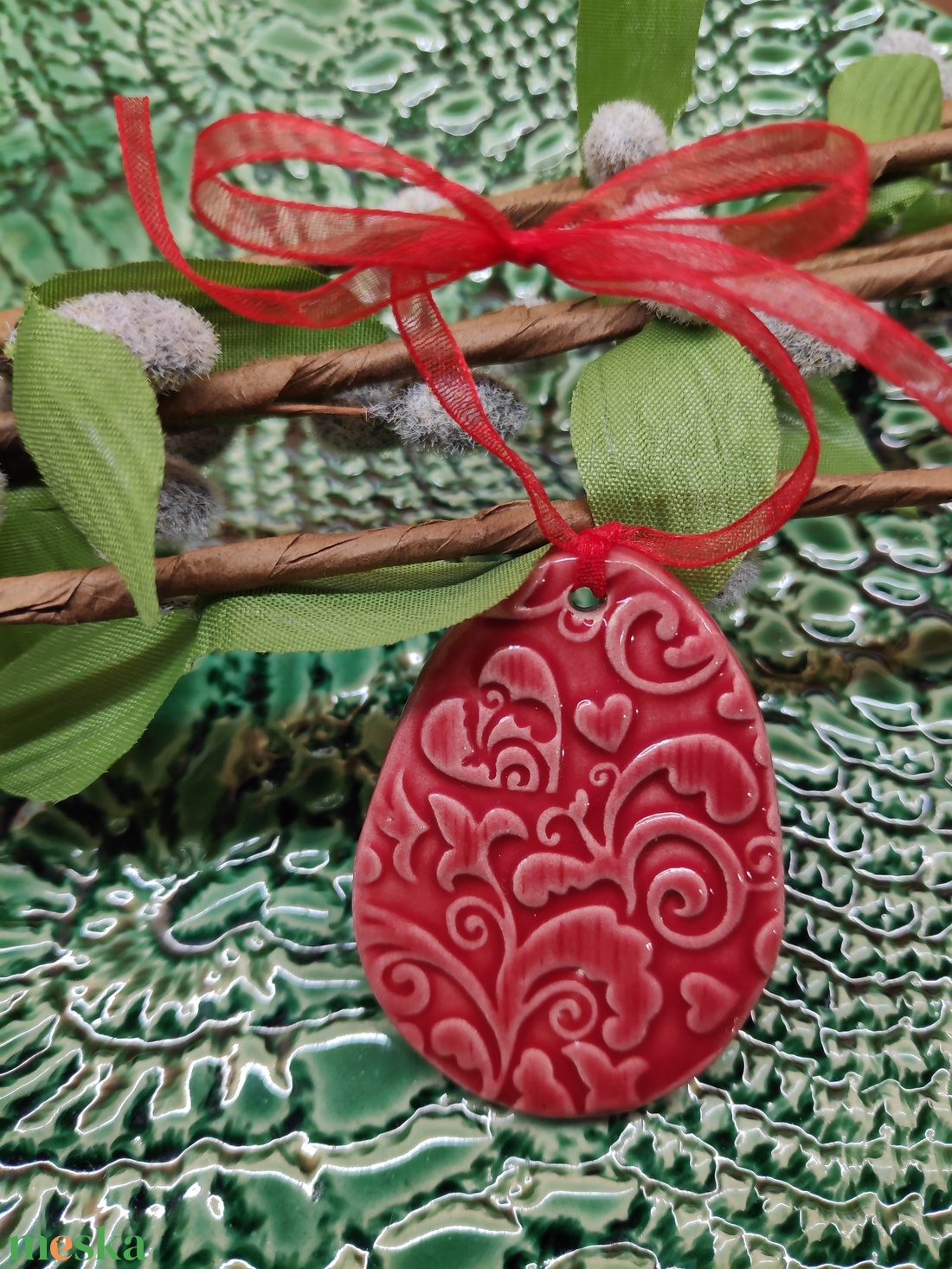 Húsvéti kerámia tojás  - művészet - szobor - kerámia - Meska.hu