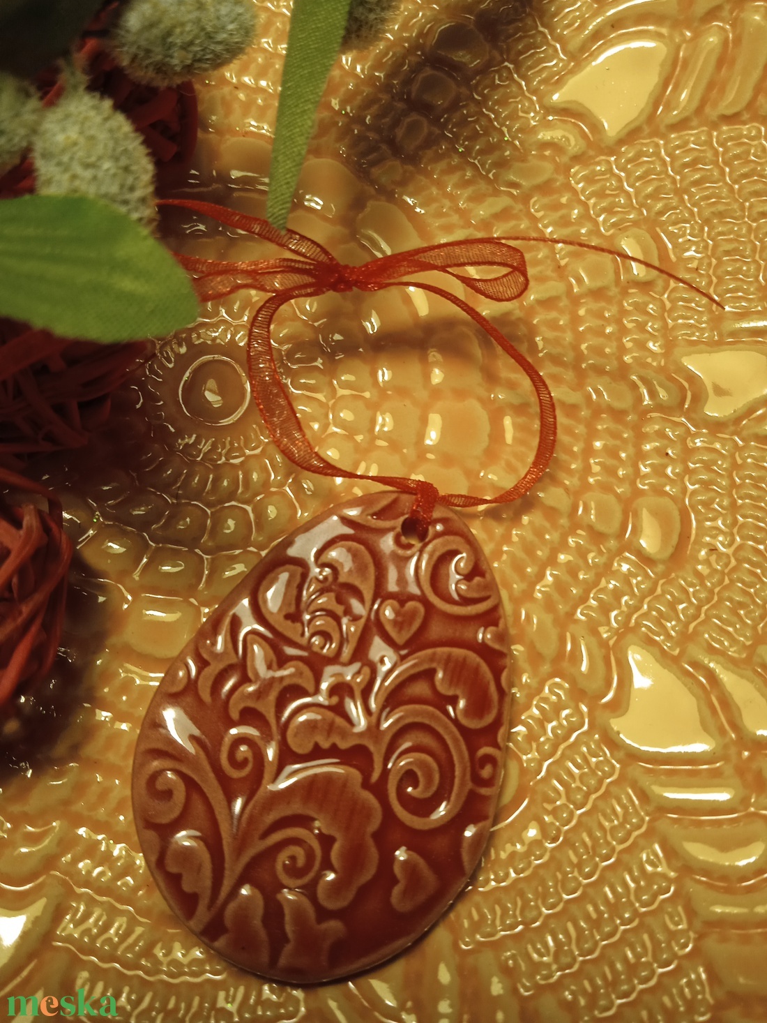 Húsvéti kerámia tojás  - művészet - szobor - kerámia - Meska.hu