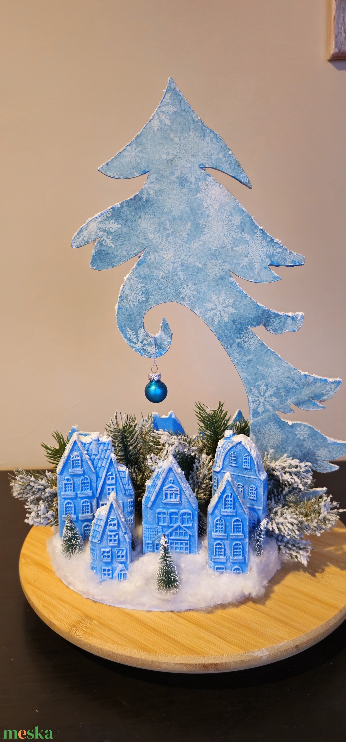 Karácsonyi falu - karácsony - karácsonyi lakásdekoráció - ünnepi asztaldekoráció - Meska.hu