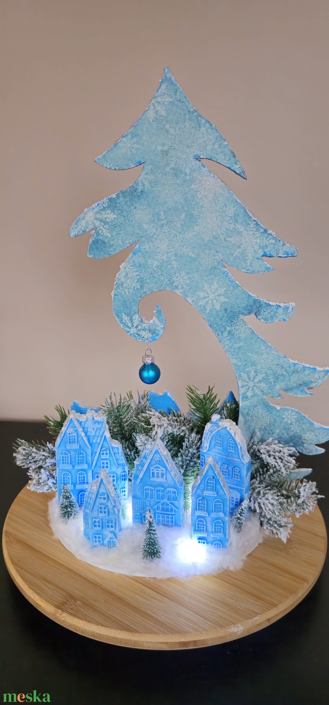 Karácsonyi falu - karácsony - karácsonyi lakásdekoráció - ünnepi asztaldekoráció - Meska.hu