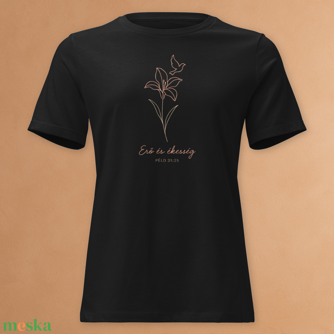 Erő és ékesség kényelmes női póló - Példabeszédek 31:25 - ruha & divat - női ruha - póló, felső - Meska.hu