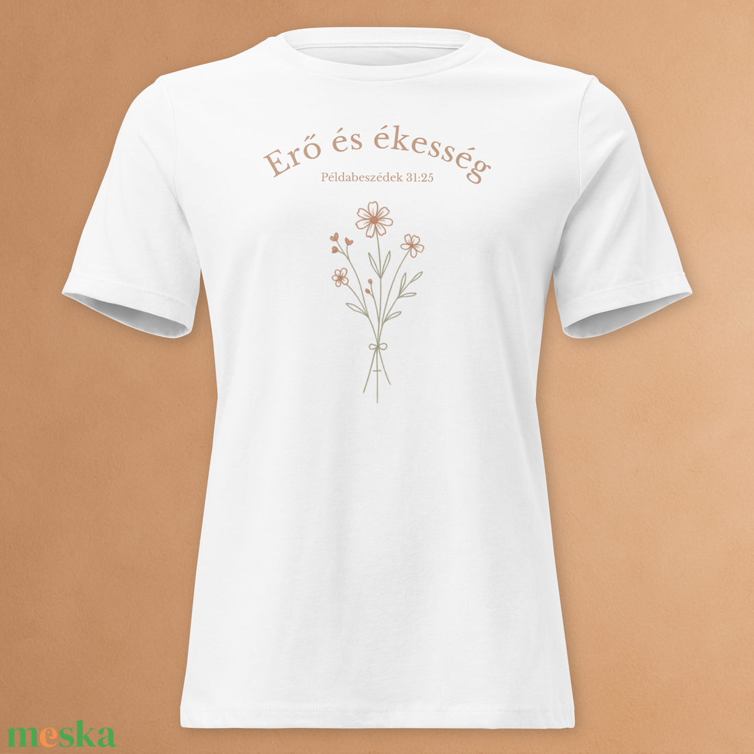 Erő és ékesség kényelmes női póló - Példabeszédek 31:25 - ruha & divat - női ruha - póló, felső - Meska.hu