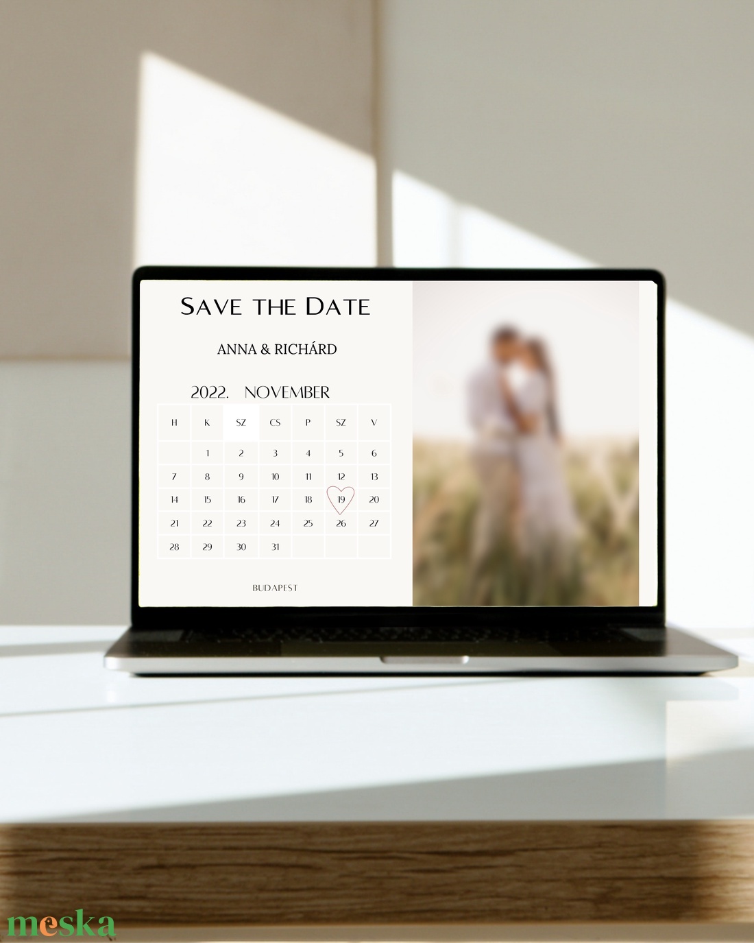 Fényképes SAVE THE DATE esküvő/esemény meghívó DIGITÁLIS - esküvő - meghívó & kártya - meghívó - Meska.hu