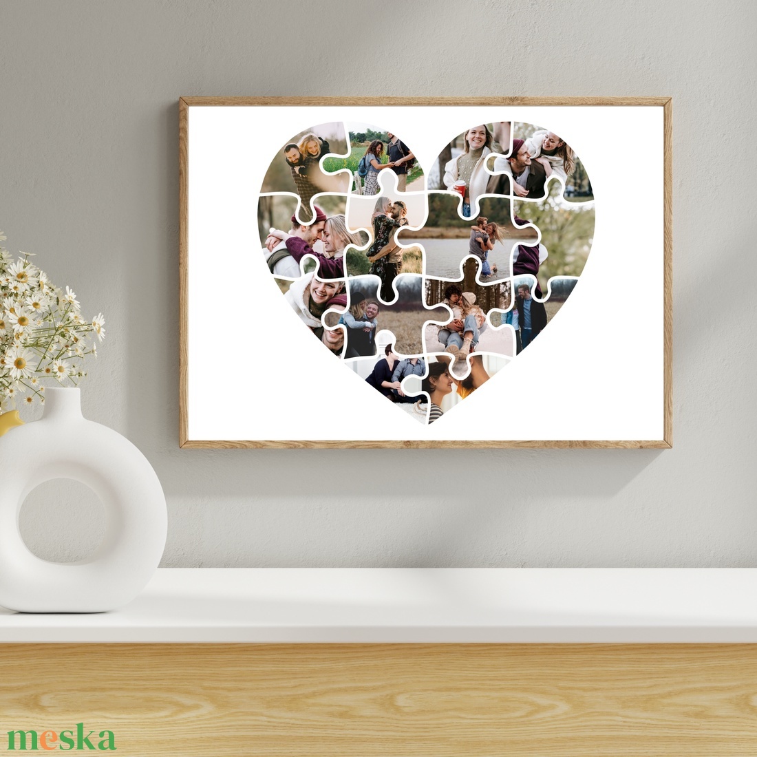 Valentin napi fotókollázs, szív puzzle fotókollázs - művészet - grafika & illusztráció - digitális - Meska.hu