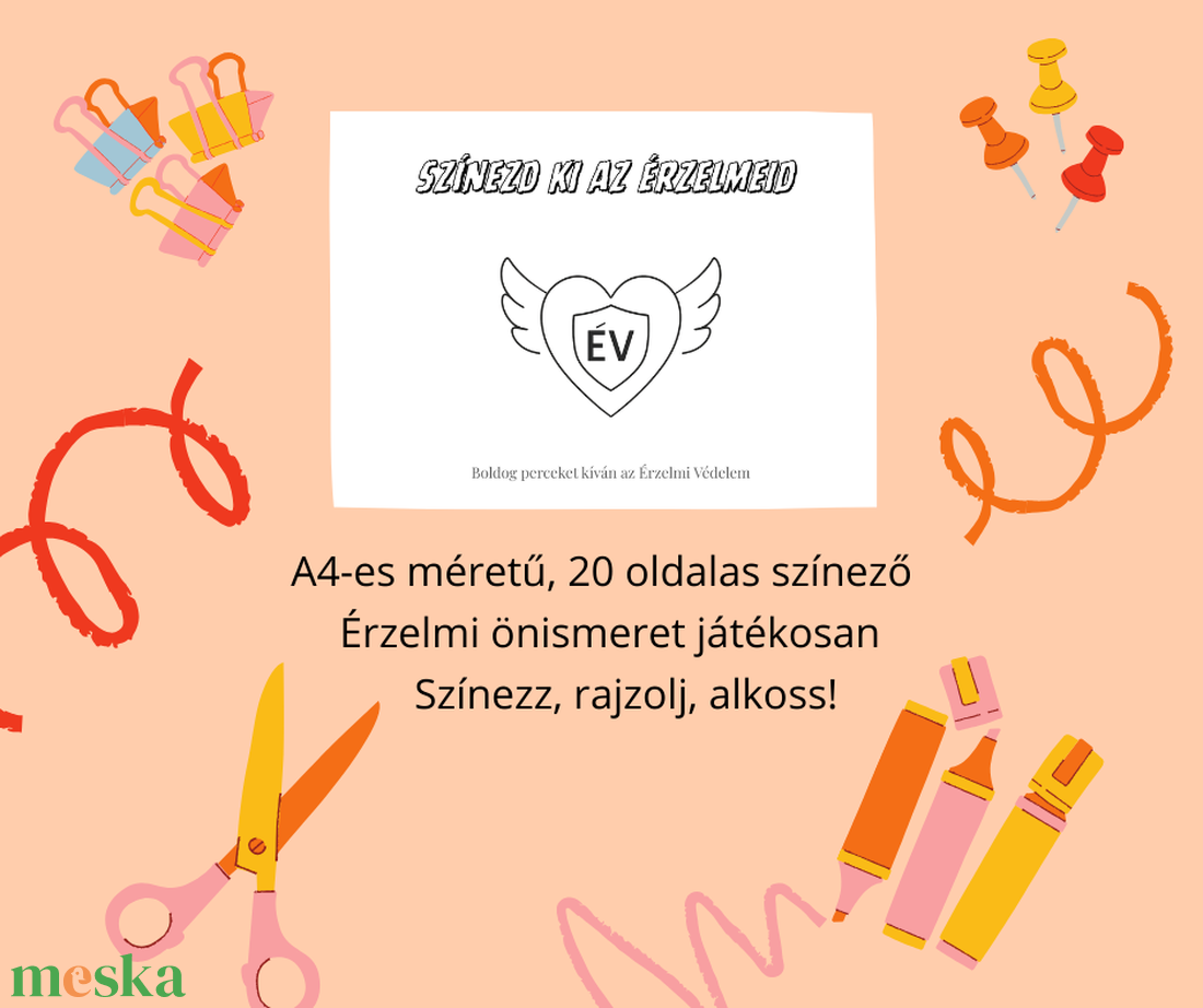 Színezd ki az érzelmeid színező és rajzoló füzet - otthon & életmód - papír, írószer - színező - Meska.hu