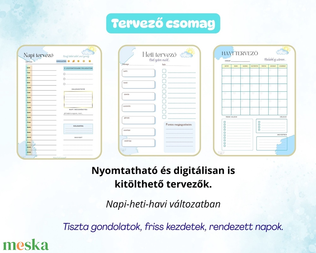 Tervező csomag - otthon & életmód - papír, írószer - naptár & tervező - Meska.hu