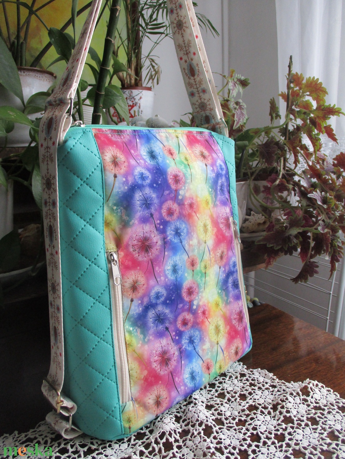 Hátizsák-oldaltáska - táska & tok - hátizsák - roll top hátizsák - Meska.hu