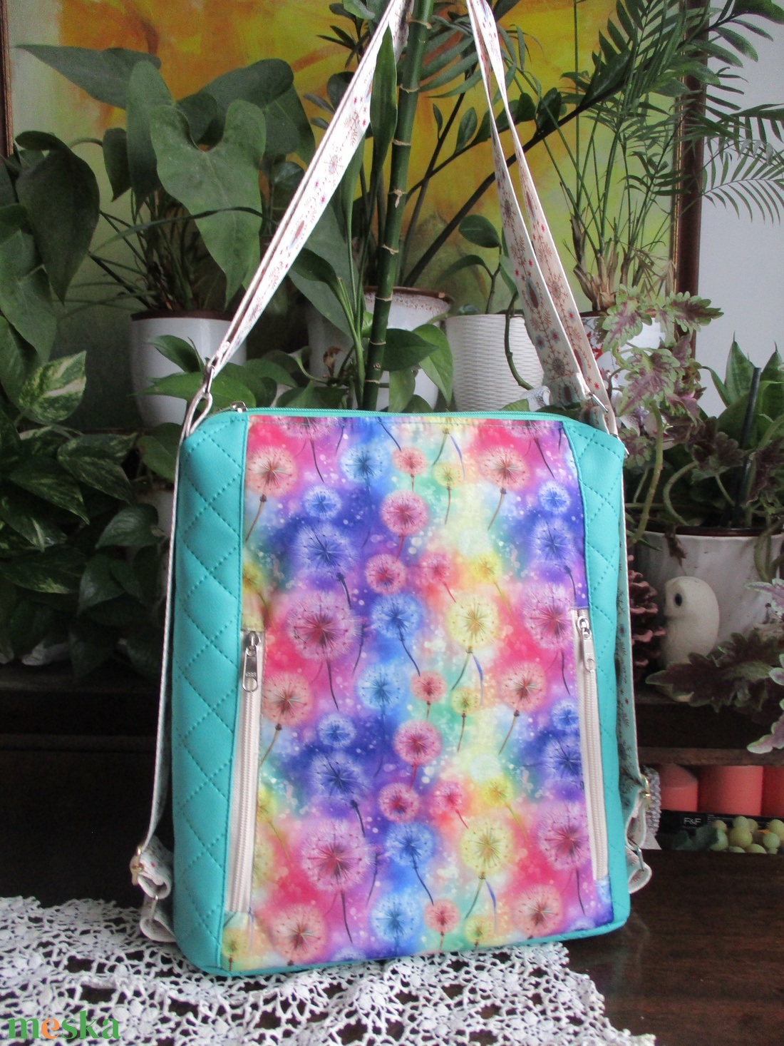 Hátizsák-oldaltáska - táska & tok - hátizsák - roll top hátizsák - Meska.hu