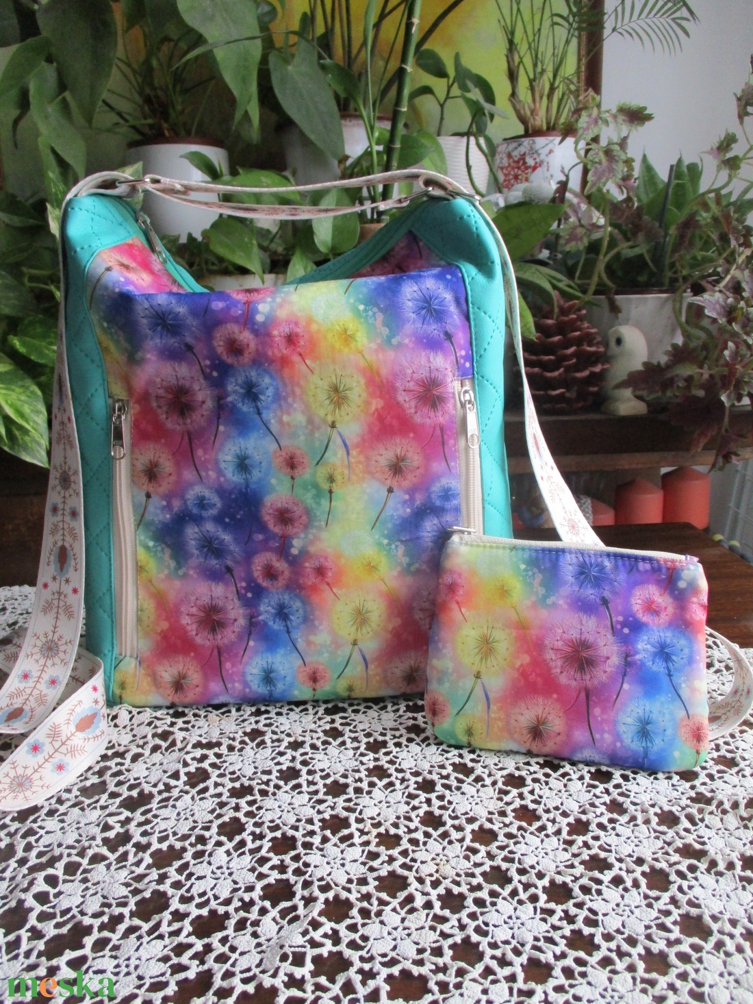 Hátizsák-oldaltáska - táska & tok - hátizsák - roll top hátizsák - Meska.hu