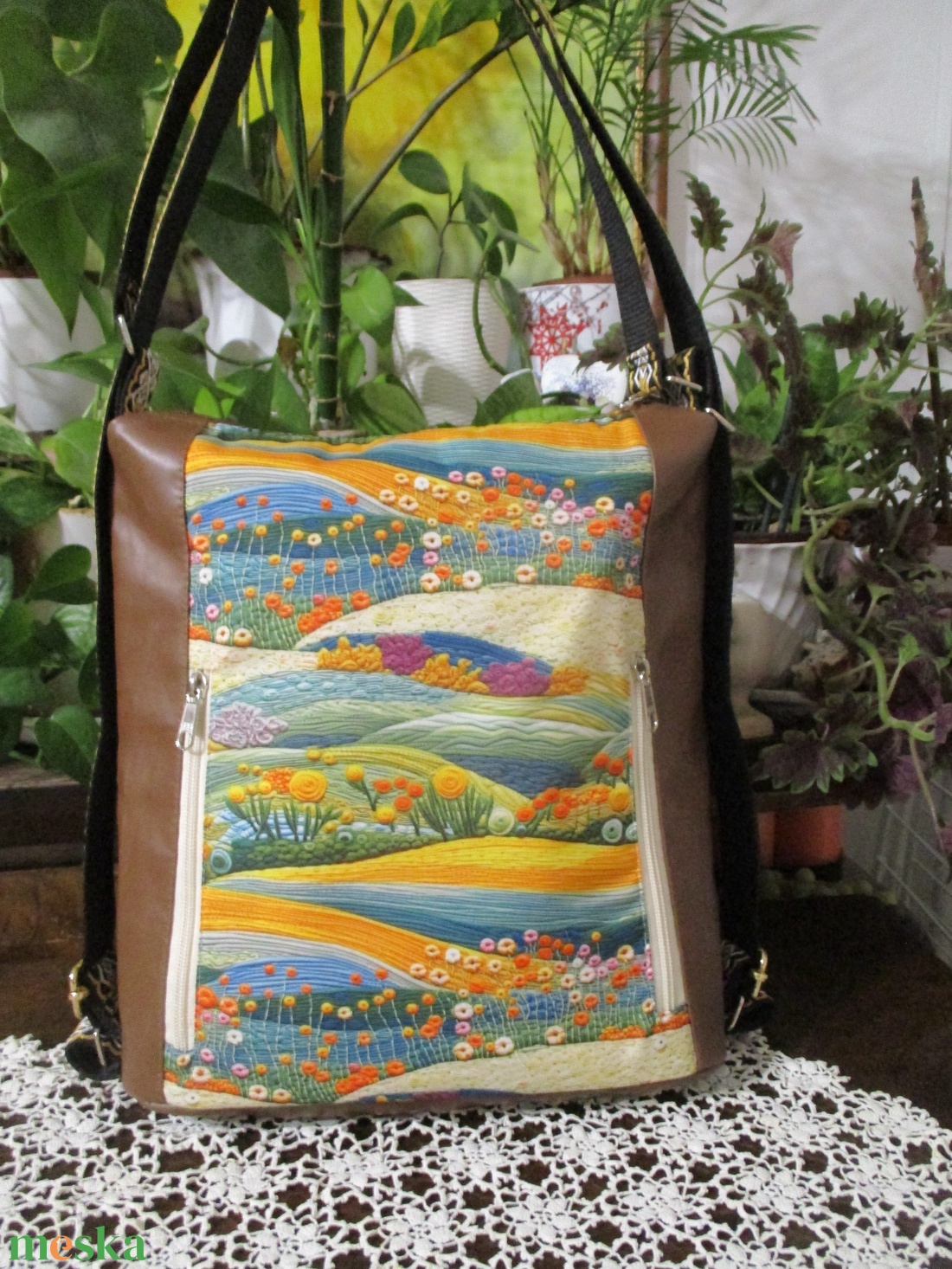 Hátizsák-oldaltáska - táska & tok - hátizsák - roll top hátizsák - Meska.hu