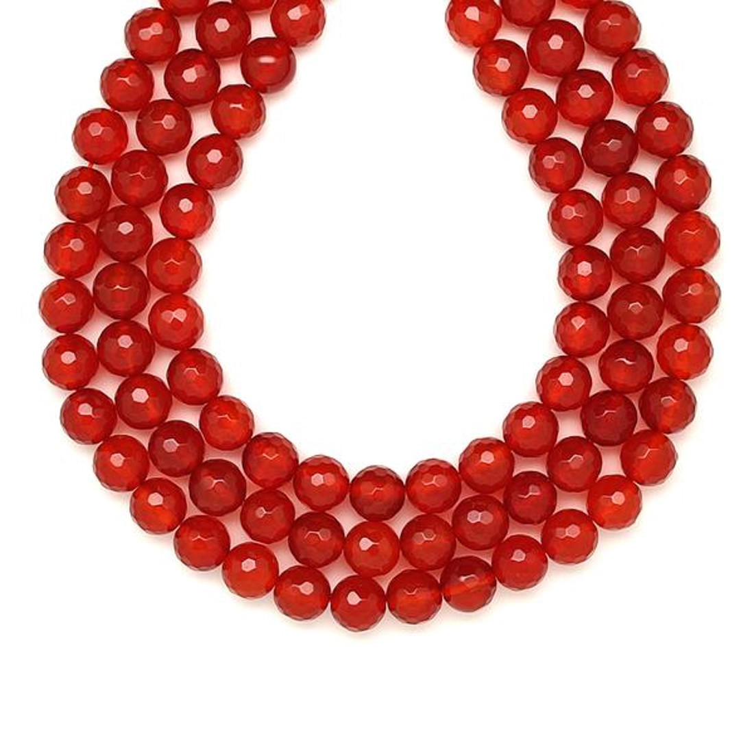 Karneol sötét hatszög fazettált golyó 8mm  ékszerkészítő alapanyag (füzér) - kellékek & szerszámok - ásvány alapanyag - ásványfüzér - Meska.hu