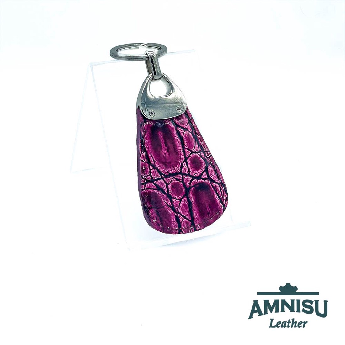 Lila lakk krokkómintás csepp alakú swarovski köves kulcstartó H4025 - táska & tok - kulcstartó & táskadísz - kulcstartó - Meska.hu
