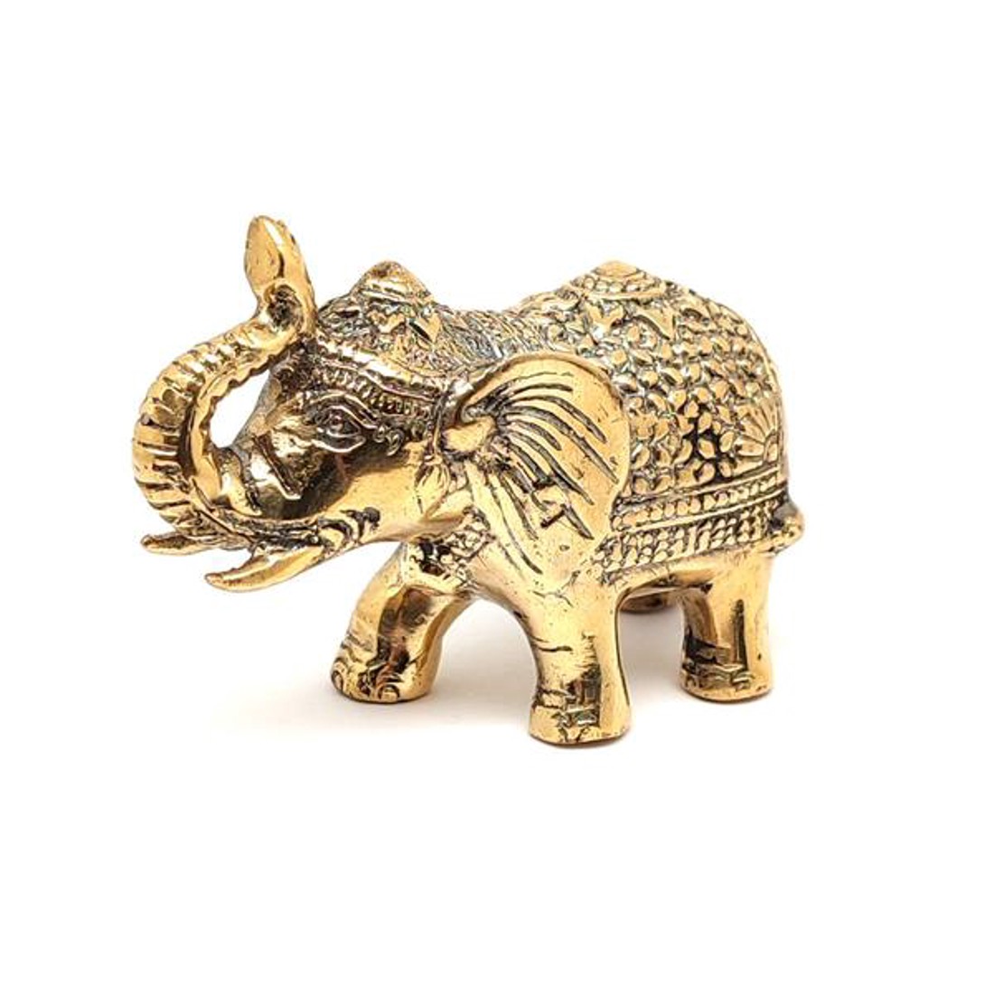 Réz figura elefánt álló arany 6x9cm - otthon & életmód - dekoráció - spiritualitás - Meska.hu