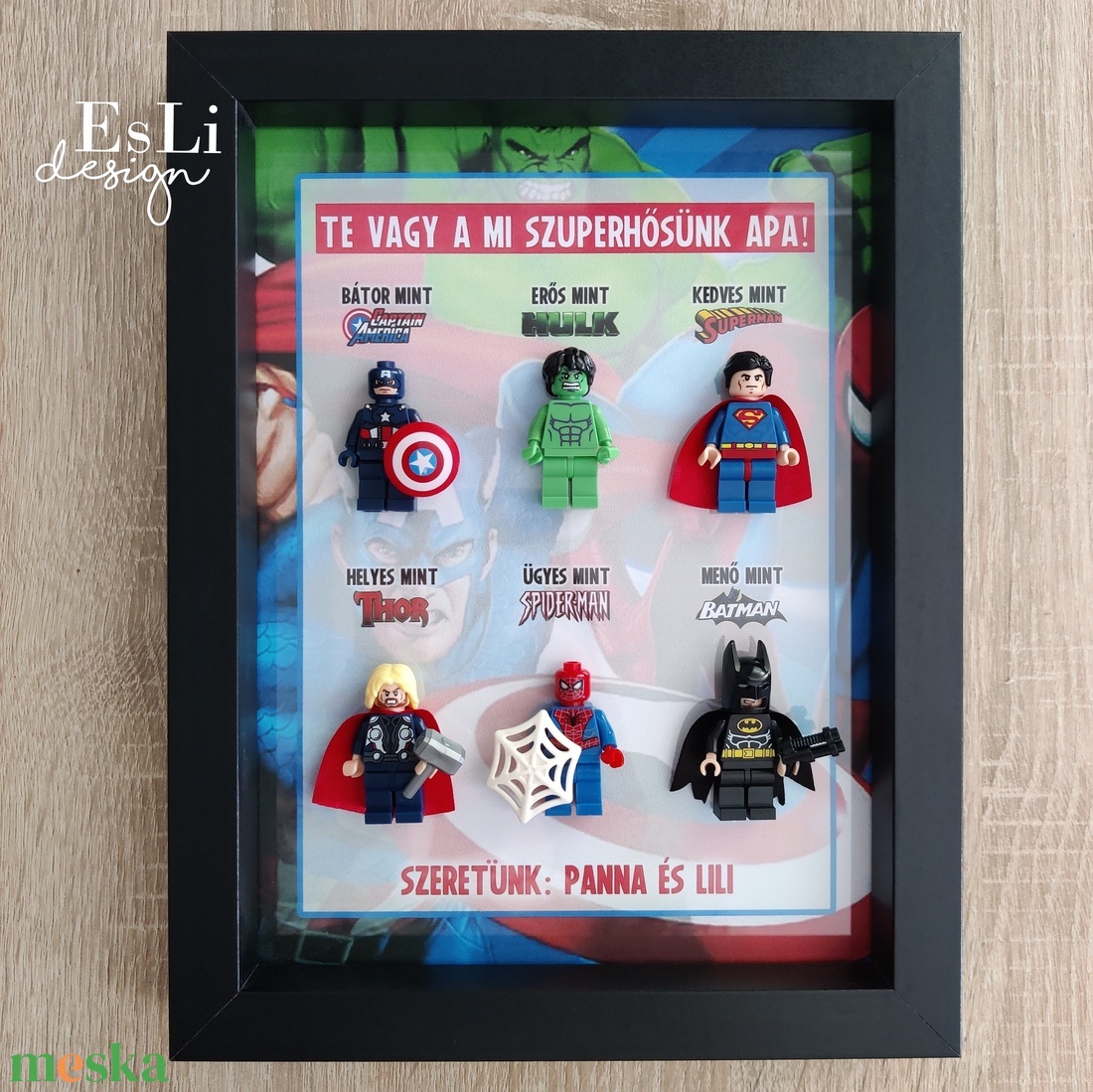 Apák napja Lego szuperhős figurás kép, Apa, Papa - otthon & életmód - dekoráció - dísztárgy - Meska.hu Apák napja Lego szuperhős figurás kép, Apa, Papa - otthon & életmód - dekoráció - dísztárgy - Meska.hu