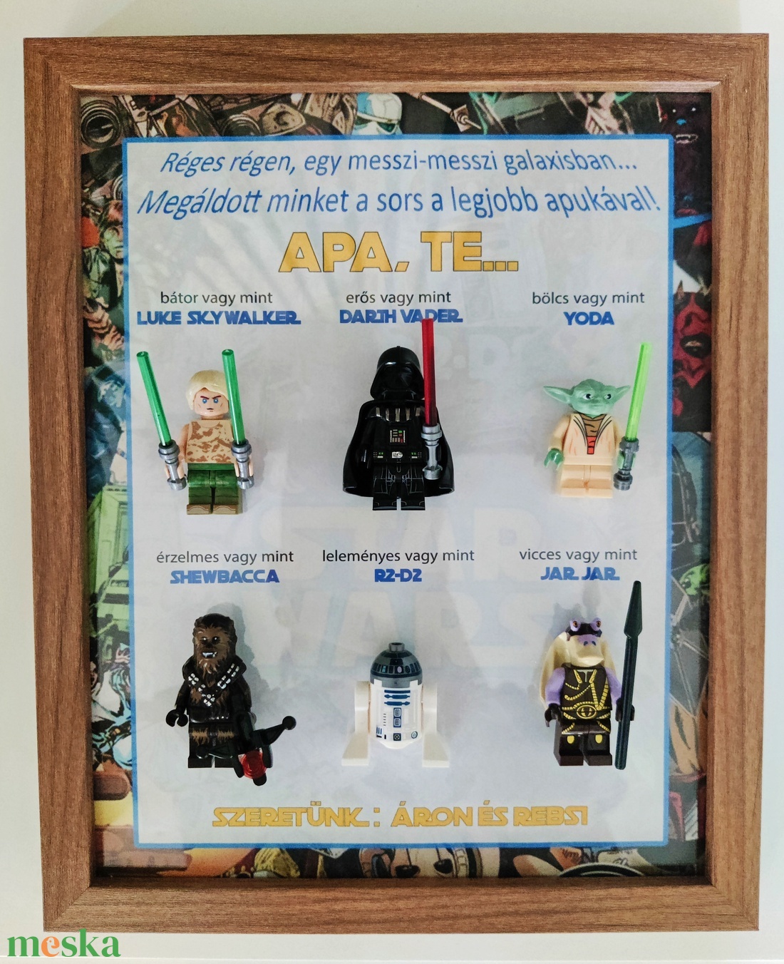 Lego starwars  figurás kép, Apa, Papa  - otthon & életmód - dekoráció - dísztárgy - Meska.hu