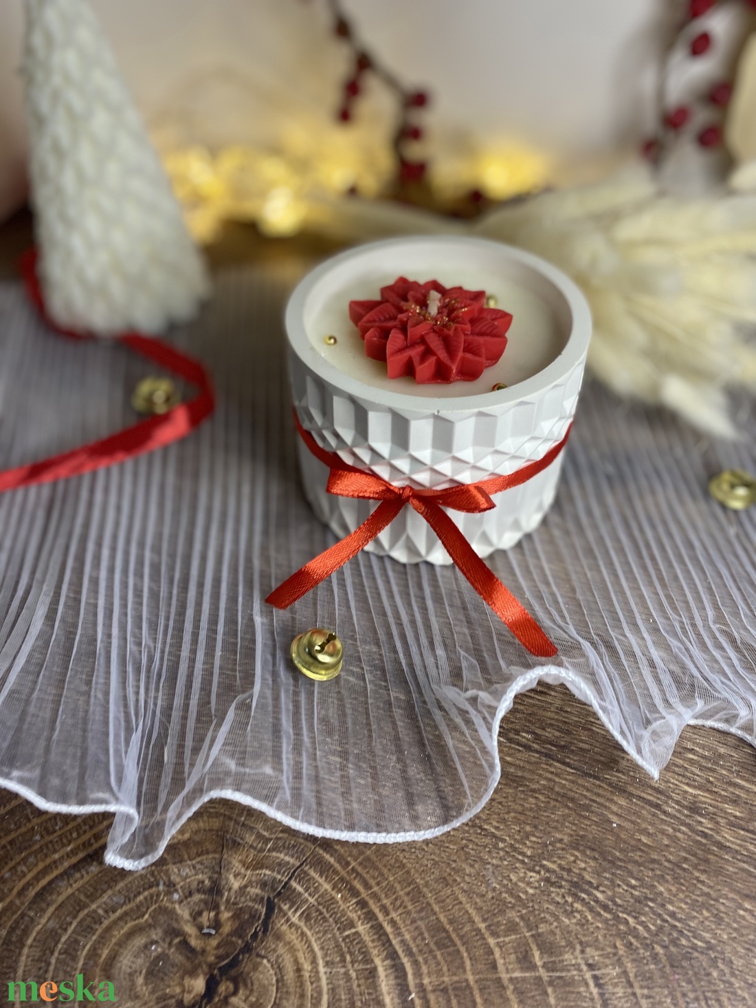 Winter Bloom Spirit -  Karácsonyi szójaviasz illatgyertya - otthon & életmód - gyertya, illat, aroma - gyertya - Meska.hu