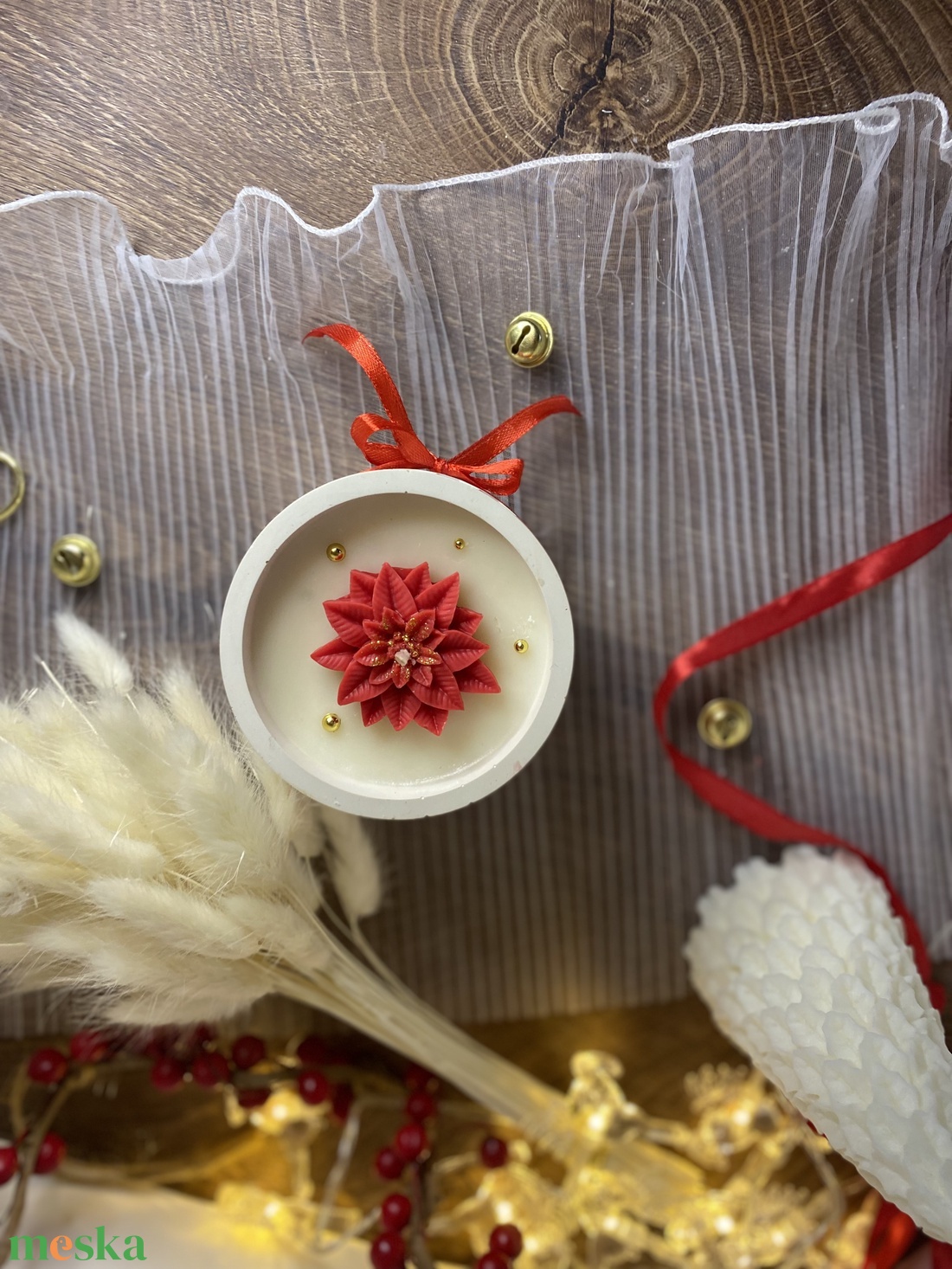 Winter Bloom Spirit -  Karácsonyi szójaviasz illatgyertya - otthon & életmód - gyertya, illat, aroma - gyertya - Meska.hu